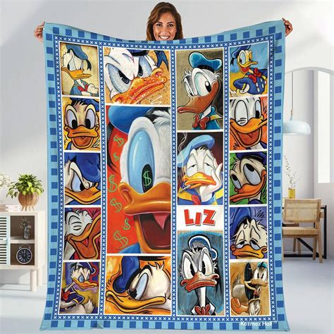 Personalized Donald Duck Blanketcustom Name Donald Blanket Etsy