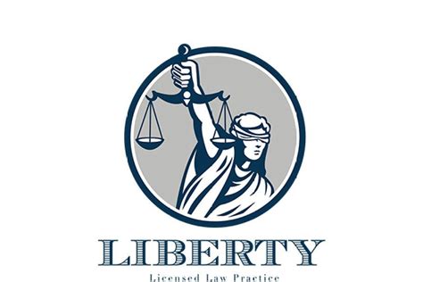 liberty law practice logo affiliate front facing raising holding affiliate lawyer logo