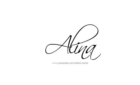 Information about the name alina. Alina Name Tattoo Designs