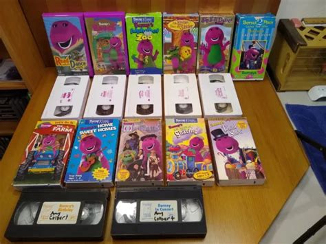 Lot Of 19 Vhs Barneys Zoo Farm Read And Dance Talent Show Sharing