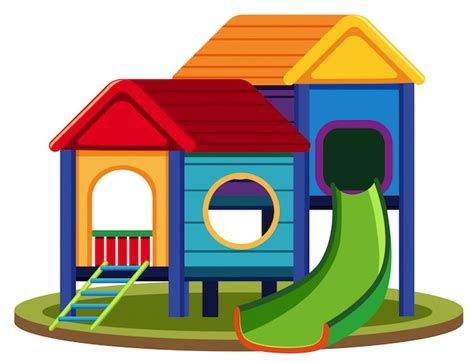 Premium Vector Isolated Playhouse Set On White Background