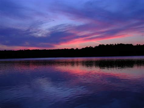 July 8 2005 Sunset Over Bass Lake Near Townsend Wisconsi Flickr