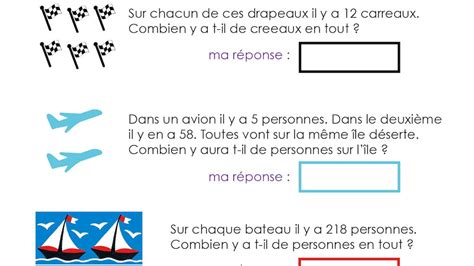 5 Problèmes De Multiplications Pour Le Cm1 Momes