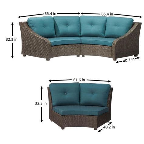 Hampton bay beacon park wicker outdoor ottoman with toffee cushions. Hampton Bay Torquay Wicker Outdoor Sofa Ends with ...