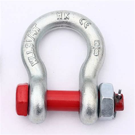 Rigging Grillete Drop Forged Galvanized Steel G2130 Anchor Bow Shackle With Safety Bolt Pin