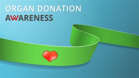 Premium Vector Realistic Lime Green Ribbon Awareness Organ Donation