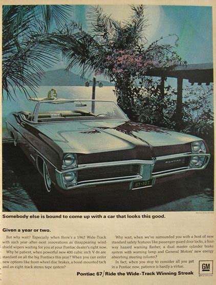1967 Pontiac Catalina Convertible Ad Vkaf Vintage Pontiac Ads