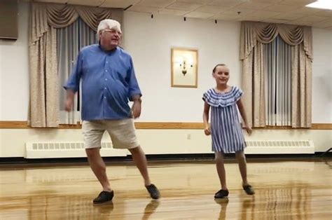 this granddaughter talked her grandfather into doing her dance recital and the end result is too