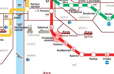 Prazskeho Povstani Station Map Prague Metro