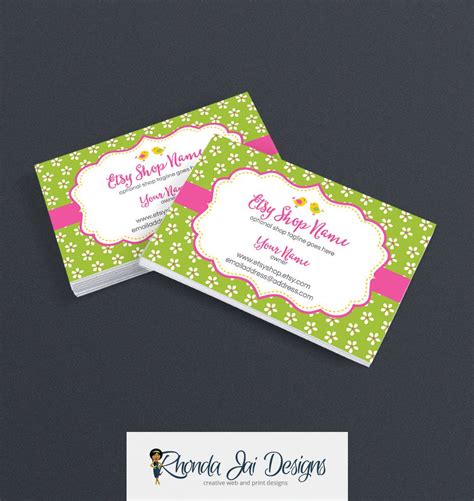 Avery clean edge business cards matte 2 x 3 12 90 cards (28878) Printable Business Card Design - Floral Business Card ...