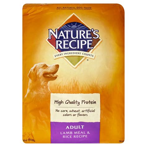 Natures Recipe Adult Lamb Meal And Rice Recipe Dog Food Shop Dogs At H E B