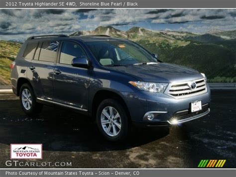 Le highlander offre un choix de deux moteurs évolués et une tenue de route impressionnante. Shoreline Blue Pearl - 2012 Toyota Highlander SE 4WD - Black Interior | GTCarLot.com - Vehicle ...