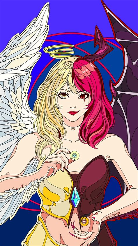 Angel Vs Devil Anime Art Cute Girl Zen Hd Phone Wallpaper Peakpx