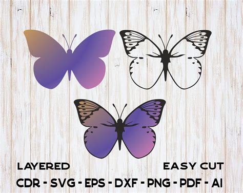 Layered svg Butterfly for cricut Lasercut and Printing | Etsy