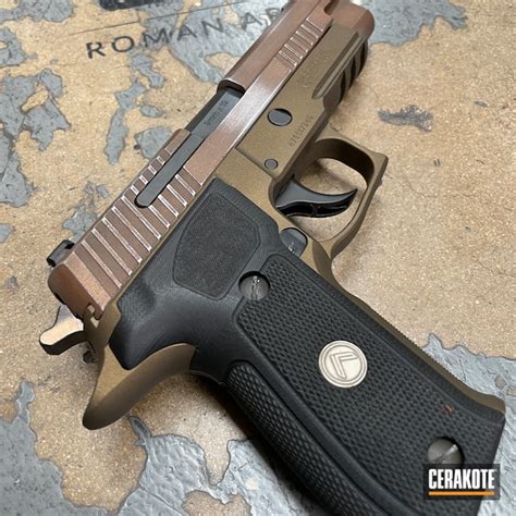 Sig P226 Pistol Cerakoted Using Vortex® Bronze Midnight Bronze And