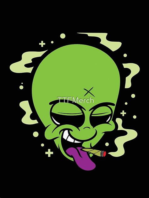 Smoking Alien Cannabis Leaf Weed Smoker T Scarf For Sale By