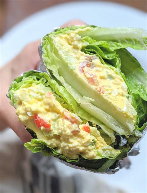 Egg Salad Lettuce Wrap Recipe Vegetarian Keto