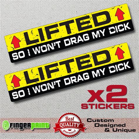 Details About Lifted Decal Sticker Vinyl Funny Bumper Jdm 4x4 Offroad Jeep Suv 4wd Truck Gmc