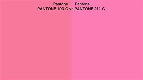 Pantone 190 C Vs Pantone 211 C Side By Side Comparison