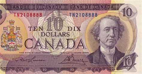 Canada 10 Dollar Note 1971 Sir John A Macdonaldworld Banknotes