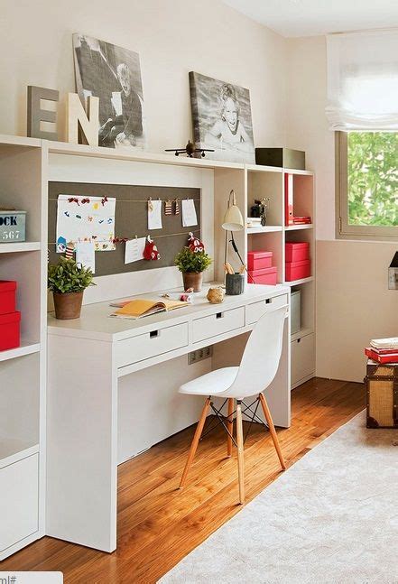 The spacious desk top offers room for your computer work and writing comfortably. 25 Student Desk Designs and Studying Area Ideas Pairing ...