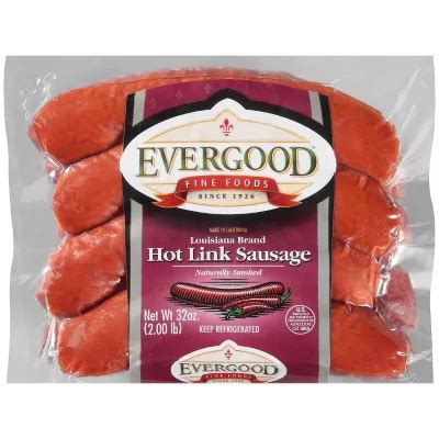 Evergood Louisiana Brand Hot Link Sausage 32 Oz Sam S Club