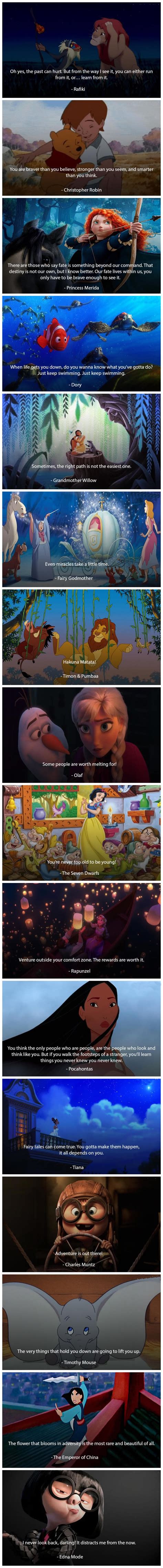 This is just a page to give you a daily smile by reading some of your favorite movie quotes from disney A Collection of Inspirational Quotes from Animated Movies