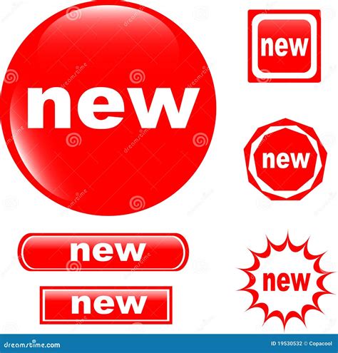 New Button Web Glossy Icon Stock Photography Image 19530532