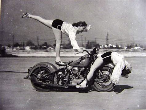 Vintage Photos Of Early Women Motorcycle Stunters