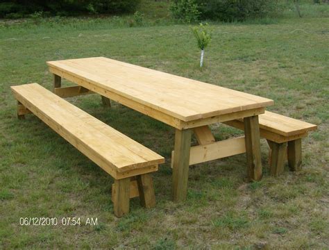 Diy Picnic Table With Detached Benches Wallpaper Stein