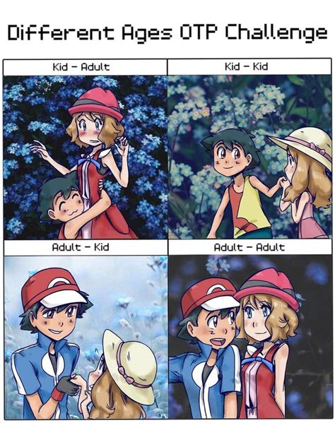 Amourshipping Different Ages By Sophielaurel1 On Deviantart Pokemon