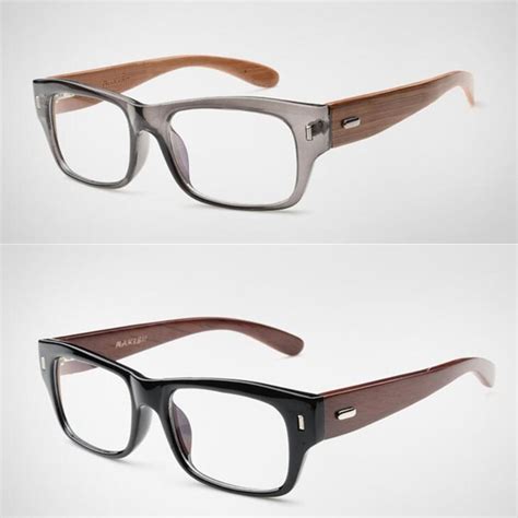 buy men vintage wood full rim reading glasses retro nerd unisex glasses 100