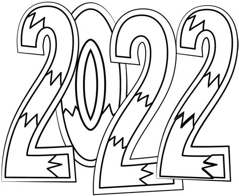 New Year 2022 To Print Coloring Pages Coloring Cool