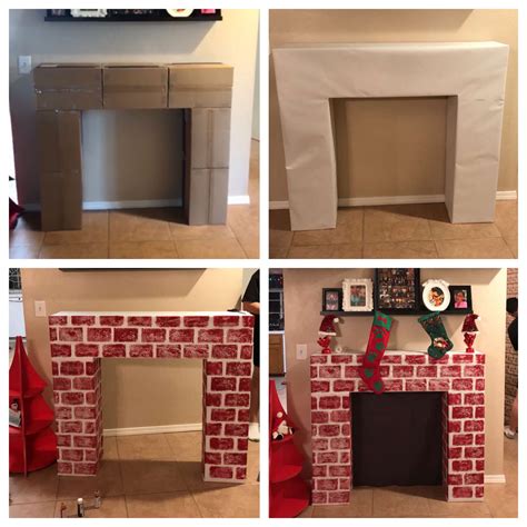 Fireplace Made Out Of Cardboard