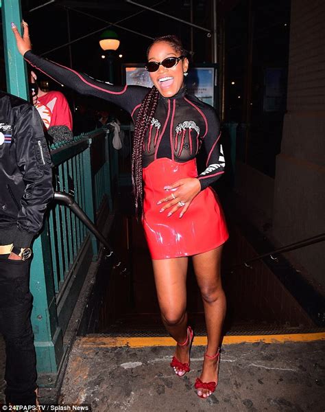 Keke Palmer Exposes Nipple Ring In Sheer Bodysuit In Ny Daily Mail Online