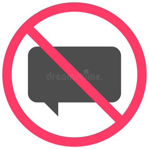 No Talking Icon Prohibition Sign Vector Illustration Stock Vector