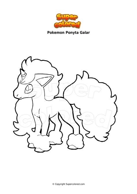 Dibujo Para Colorear Pokemon Ponyta Galar