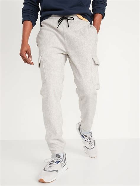 Old Navy Tapered Microfleece Jogger Cargo Sweatpants For Men