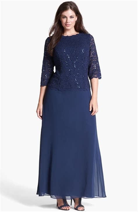 Alex Evenings Embellished Lace And Chiffon Gown Plus Size Nordstrom