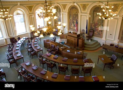 The New Hampshire Senate Chamber Inside The State House At Concord New