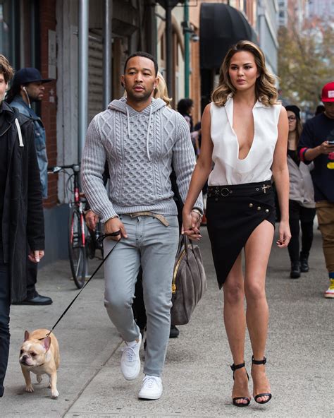 John Legend And Wife Chrissy Teigen Share Adorable Kiss At Photoshoot In New York City