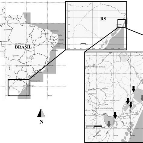 Mapa da área de estudo no Litoral Norte do RS Brasil e em destaque Download Scientific