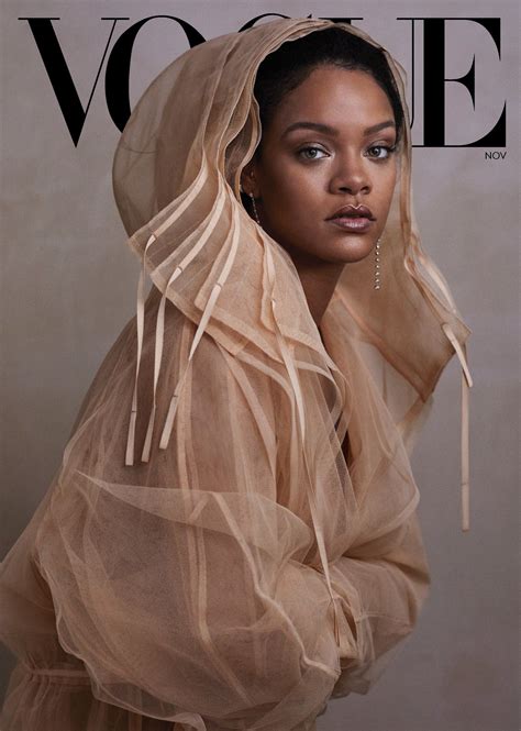 Vogue November 2019 Issue Cover Look Rihanna Wears A Fenty Tulle