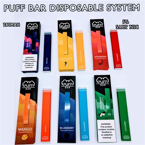 puff bar vape stick with 16 flavors available 280mah battery and 1 3ml