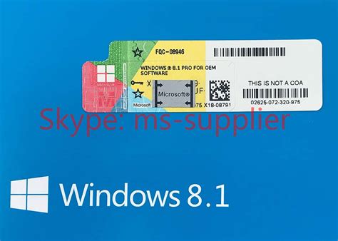 Microsoft Windows 7 COA License Sticker Windows 8 1 COA Win 10 Pro