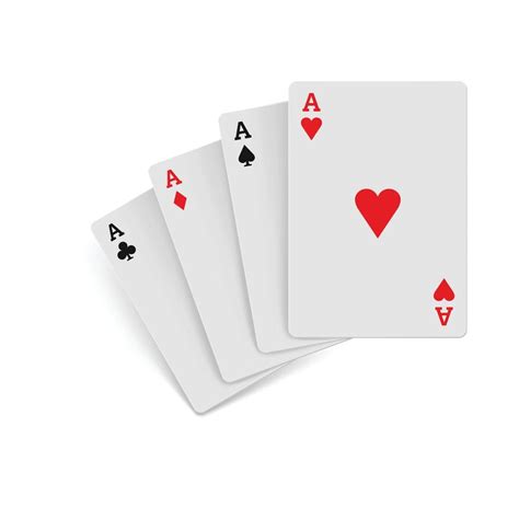Four Aces Playing Cards Icon Realistic Style 14210304 Vector Art At