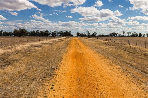 Empty Red Dirt Road In Country Victoria Australia By Stocksy