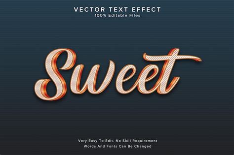 Premium Vector Editable 3d Sweet Text Effect Template