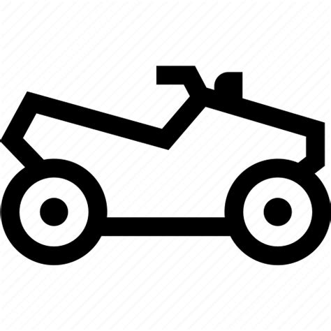 All terrain, atv, off road, rugged terrain, vehicle icon