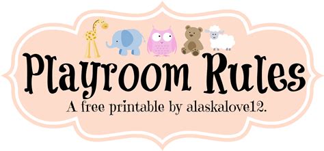 Free Playroom Rules Printable Art Playroom Rules Play